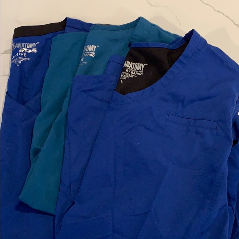 Bundle of 3 size large Grey’s Anatomy scrub tops